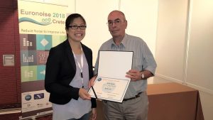 EAA Award für Karin Loh auf der Euronoise 2018, Kreta