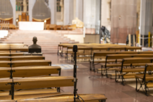 Image showing the central seating area of the cathedral in the main nave.