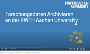 Ausschnitt Youtube Video Forschungsdaten Archivieren an der RWTH Aachen University