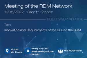 Info and data on the Open Meeting of the RDM Network on May 11, 2022