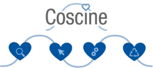 Coscine Logo mit FAIR-Prinzipien in Herzform