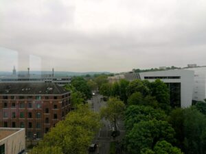 View over Aachen from the conference room of the University Library