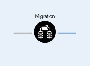 DataStorage.nrw Migration Icon auf hellblauem Hintergrund