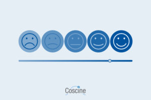 Coscine - Emojis ranging from unhappy to happy 