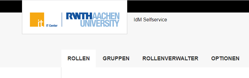 Role manager in the Selfservice