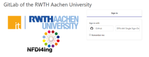 The login screen for GitLab at RWTH University