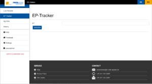 View in DC Admin: EP-Tracker