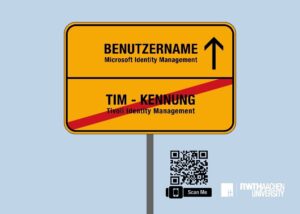 Straßenschild ende der TIM-Kennung und Beginn des Benutzernamens