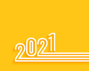 yellow background design with year 2021