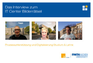 Interview photo with department head Christoph Becker and Bernd Decker from the Process Management and Digitalization Learning & Teaching (PDSL) department