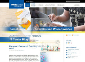 Fusion of the home pages of the IT Center Blog and FDM-Blog