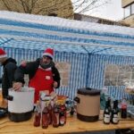 Mulled wine stall and party team