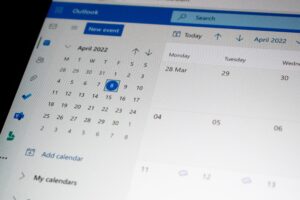 Excerpt Outlook calendar