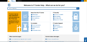 Homepage von IT Center Help
