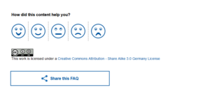 smiley scale and Share-Button for FAQs