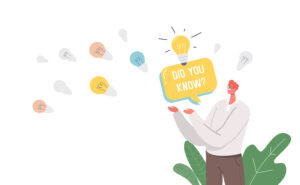 Did You Know Announcement, Man with Speech Bubble and Glowing Light Bulbs Representing Explanation of Interesting Fact, Promotion, Advertising Information, Clear Statement. Cartoon Vector Illustration