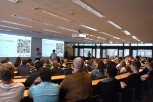 Trainees at lecture in the lecture hall