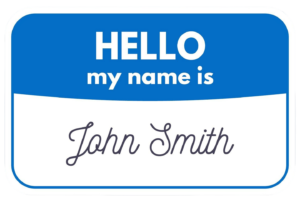 name tag