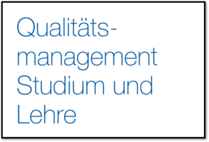 Graphic with caption: Quality management in studies and teaching