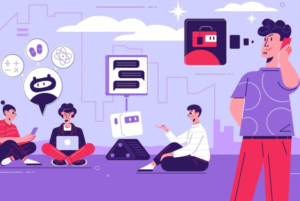 4 people learning with AI