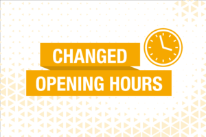 Changed opening hours