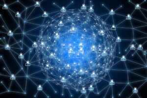 Network between representations of people.