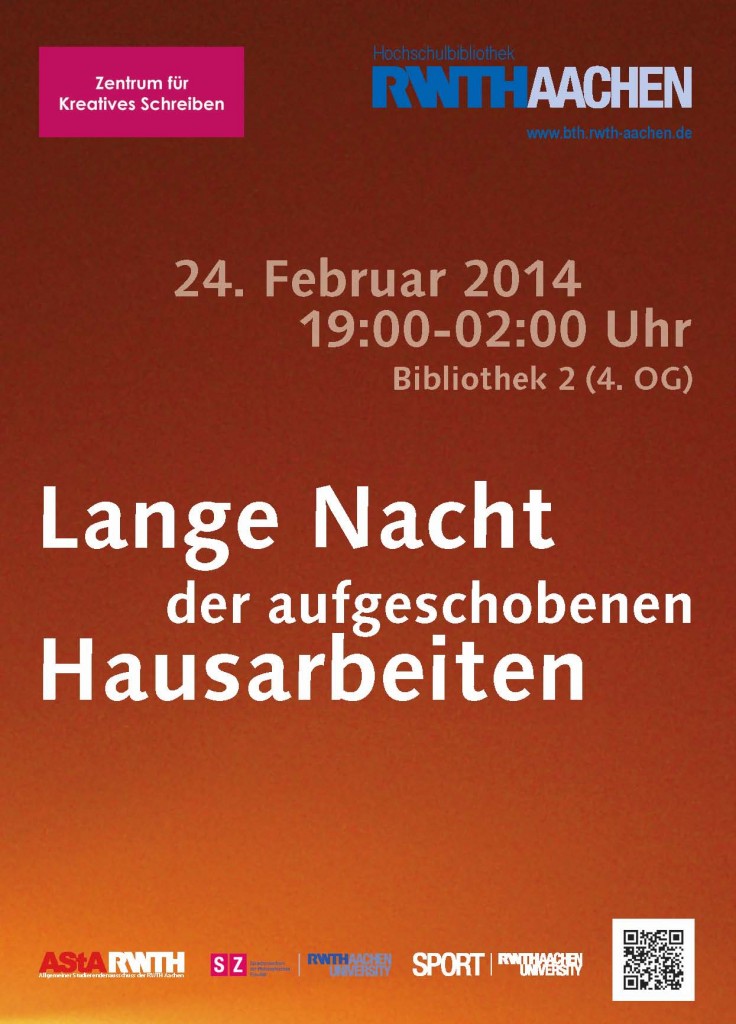 Ankündigung: Die Lange Nacht der aufgeschobenen Hausarbeiten am 24. Februar 2014